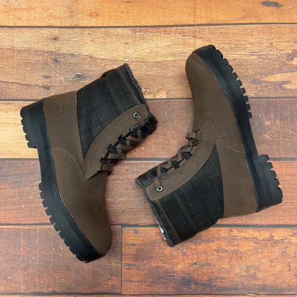 Timberland Men's Spruce Mountain Waterproof Warm Lined Brown Snow Boots - Picture 2 of 5